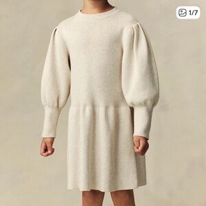 H&M Adorables Girls Cream Sweater Dress 6x